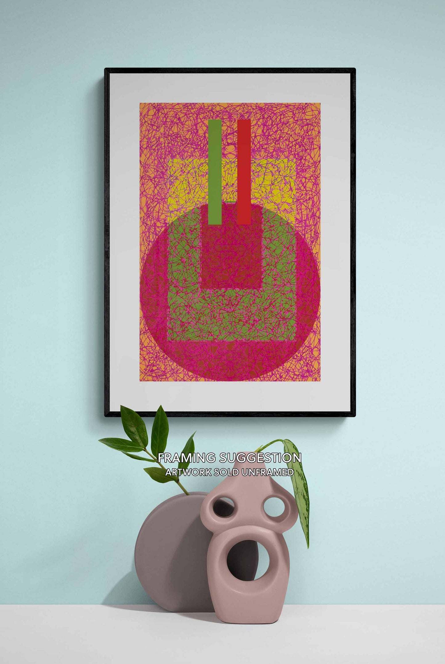 Red & Green | Limited Edition Digital Art Print 420x594mm