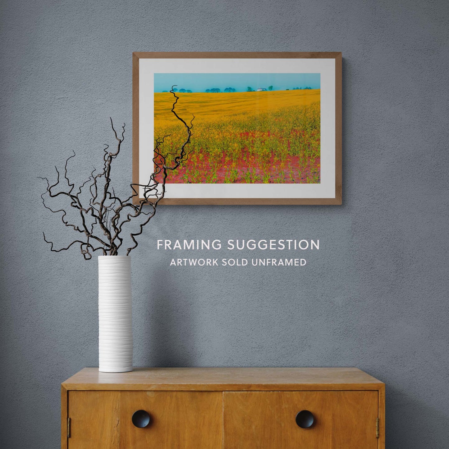 Yellow Drift – Expressive Rapeseed Landscape Wall Art