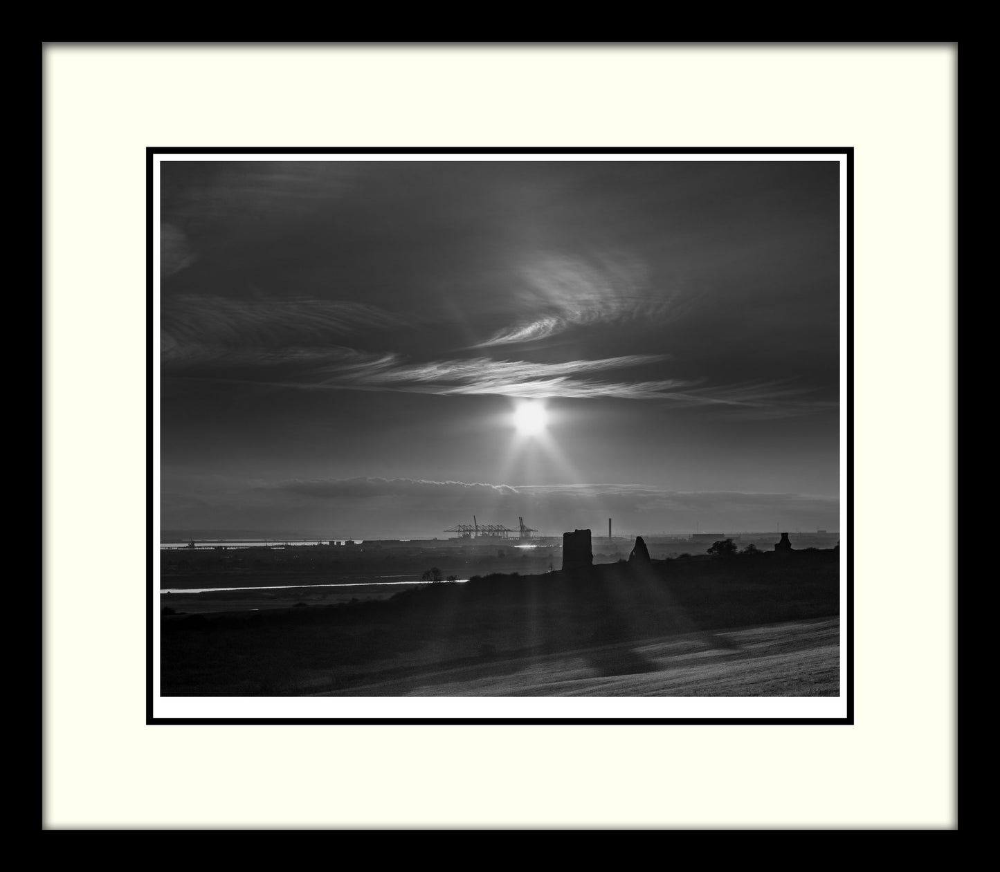 The Long Shadow - Hadleigh Castle: Black and White Photography of the Thames Estuary