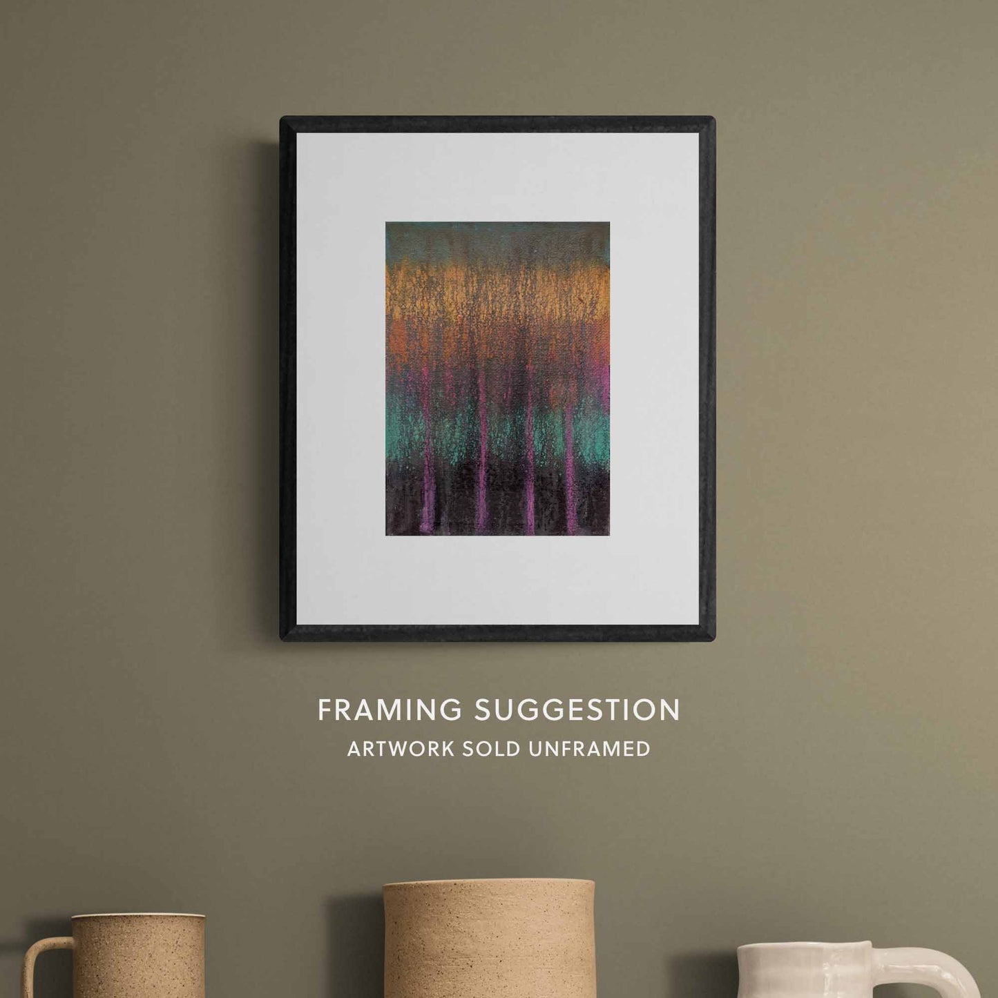 Dissolved Self | Water soluble wax crayon on canvas board 127x79mm