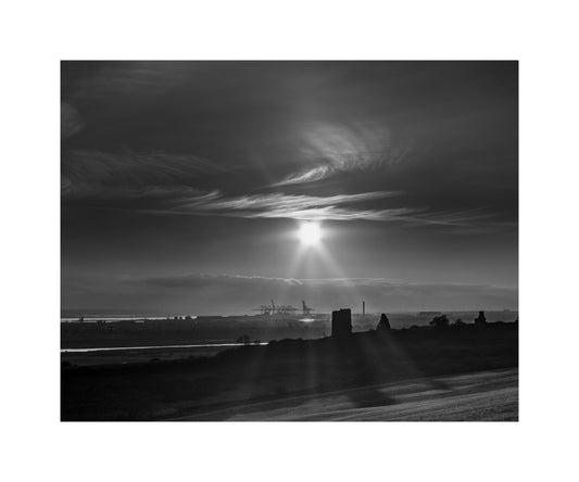 The Long Shadow - Hadleigh Castle: Black and White Photography of the Thames Estuary